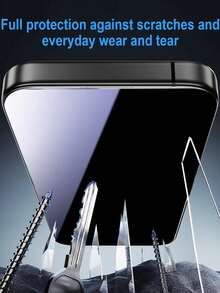 XINHONGYU Shockproof Privacy Tempered Glass Screen Protector 1pc Compatible With Iphone 11/12/13/14/15/16/17 Pro Max 360° Privacy Protection With Auto-Installation Tray 4-Way Anti-Peep Glossy Privacy Screen Protector Phone Screen Protector Secure Display Guard Transparent Screen Protector Fashionable Design Anti-Scratch High-Quality Glass Protective Case Phone Protective Cover Phone Users Tech Enthusiasts Spring Gift Birthday - Black - View 7