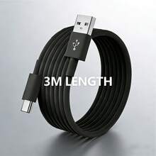 1条装[3英尺/6英尺/10英尺] USB转USB-C快速充电线，兼容 17/16/15充电器，兼容苹果17/16/15/Pro/Pro Max/Plus长款Type-C车载充电线，支持CarPlay功能，兼容三星Galaxy S25/S24/S23/S22/S21/S20等手机 - 彩色 - 查看 10