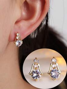 1对女士个性化耳环，时尚优雅百搭，适合作为礼物和日常佩戴 - 耳環 - 查看 4