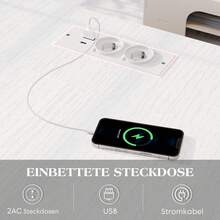 Devoko Home Office Desks - White - View 4