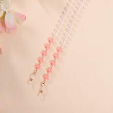1 Piece Heart-Shaped Faux Pearl Pendant Glasses Chain, Anti-Slip And Anti-Loss Sunglasses And Reading Glasses Lanyard, Mask And Glasses Strap, Glasses Holder [Huang Yunying] - 白色 - 查看 11