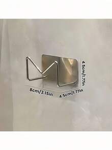 1/2个免钻孔壁挂式卷发棒/直发器支架 | 金属浴室收纳架，可放置美发工具、化妆品和眼镜 | 强力粘胶，可安装在水槽下方 | 完美的万圣节和圣诞节礼物 - 彩色 - 查看 6