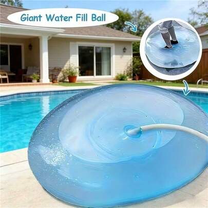 2cps/1pc Random Color Transparent TPR Bubble Ball Inflatable And Water-Fillable Design Beach Ball Ideal For Outdoor Recreation And Backyard Games Soft Rubber Water Ball For Beach Activities And Celebrations - Party Games And Fun Activities, Family Gatherings And Water Sports (For Ages 14 And Up)