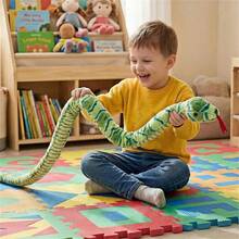 120cm/47.24inch Snake Plush Toy, Soft And Fluffy Stuffed Animal, Suitable For Room Decoration, April Fool's Day, Halloween, Children's Birthdays, Mother's Day, Graduation Season, Weddings, And More. - Multicolor - View 9