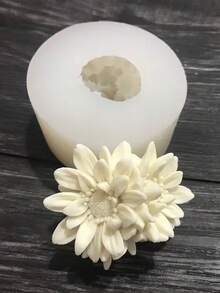 1 khuôn silicon hình hoa hướng dương và hoa cúc, khuôn tự làm hoa cúc. - A-trắng - Xem 5
