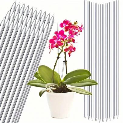 5/10/15pcs Clear Acrylic Plant Stakes For Orchids & Flowers - Sturdy Support Sticks For Potted Plants, Floral Arrangements & Garden Use