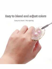Resin Stone Color Board Rings For Nail Art - Reusable And Adjustable Prop For Nail Photography, Showcasing Unique Designs With Stand, Suitable For Nail Display - Multicolor - View 6