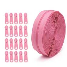 一套，3号尼龙拉链，177英寸/450厘米 + 20个塑料拉链头，适用于家庭缝纫DIY拉链更换 - 4.5米拉鏈+20個塑膠拉鍊頭 - 查看 27