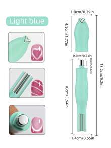 3D爱心磁性美甲凝胶，猫眼效果，双线月牙蛇皮法式美甲，UV吸收磁性美甲棒，DIY美甲沙龙工具，返校季 - 彩色 - 查看 11