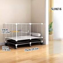 Portable Bird Cage With Removable Tray, Connectable Small Pet Playpen Suitable For Parrots, Canaries And Other Small Birds - Assembled Version - View 3