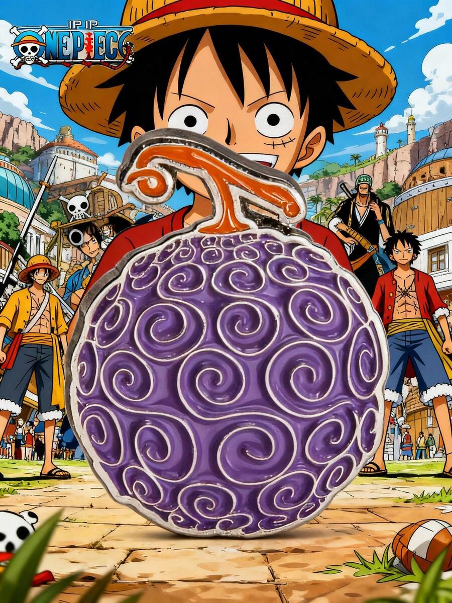 Ghim cài áo men tráng hợp kim kẽm được cấp phép chính thức của One Piece, ghim cài áo sưu tầm dành cho nam và nữ, hình  Gomu Gomu No Mi, quà tặng sinh nhật, trang sức độc đáo, ghim cài balo, ghim cài áo khoác, ghim cài áo bằng kim loại chống gỉ, hàng sưu tầm, 1 chiếc, Toei Animation Netflix - A - Xem 1