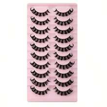 2 Pairs Russian Volume Style False Eyelashes, D Curl Thick & Curly, High Quality Self-Adhesive Eyelash Extensions, Popular Item - Black - View 6