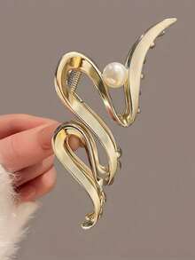 大号波浪发爪夹，女士发饰，盘发造型工具，金属发爪，发夹 - 彩色 - 查看 8