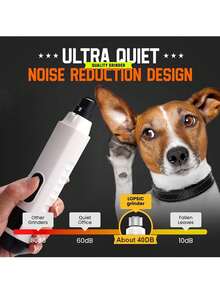 Máy mài móng điện chuyên nghiệp 2 tốc độ, sạc lại, nâng cấp, cắt tỉa và làm mịn móng không gây đau cho chó và mèo nhỏ, vừa và lớn. - Xem 6