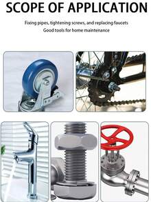 1pc High Carbon Steel Adjustable Wrench, Multi-Function Quick Spanner Large Open-End Wrench, Repair Tool, Anti-Slip Design, Stable Torque, Disassembly Tool, Powerful - Adjustable Wrench - View 8