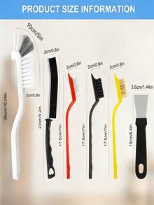 11PCS Crevice Cleaning Brush Set - Hard Bristle Crevice Cleaning Brush Tool, Multifunctional Gap Scrub Brush For Home, Bathroom, Kitchen, Window Track, Bathtub, Vehicle, Faucets, Bowl, Teapot, Cup Use - One Size Fits All - View 3
