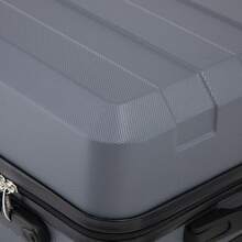 YONSLY Suitcase 16/20/24/28 Inches With 4 Wheels 360° Combination Lock Mesh Pocket Soft Rubber Handle Lightweight Large Travel Suitcase For Vacation - 深灰色 - 查看 8