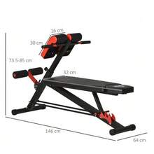 Adjustable Multi-Weight Bench, Fitness Bench, Incline Bench, Abdominal Trainer, Black, 64 X 146 X 73.5-85 Cm For Effective Training - Black - View 3