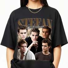 Maglietta vintage limitata di Stefan Salvatore, regalo per fan della serie TV per donne e uomini, t-shirt vintage unisex - nero - Visualizzare 6