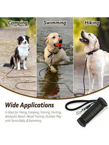 1pc / 360° Heavy-Duty Anti-Tangling Dog Training Leash, 5m / 10m / 15m, With Metal Buckle - Multicolor - View 5