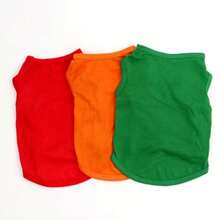 3pcs Dog Clothes, Pet Pullover, Colorful Solid Vest T-Shirt For Small Dogs & Cats, Lightweight Summer Sleeveless Top For Pets - Multicolor - View 13