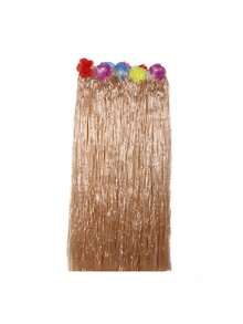2/1pc Hawaiian Grass Skirt With Colorful Flowers, Unisex Tropical Style Party Decoration, Holiday Photo Prop, Suitable For Beach Party - Multiple Styles - View 5