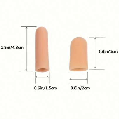 40/30/20/15/10/8/5/2pcs Finger Protector Sleeves, Moisturizing Finger Covers, Injured Writing Anti-Friction Anti-Freeze Finger Sleeves, Pain Relief Covers, Toe Protectors, Sports Toe Sleeves, Waterproof Injured Thumb Covers, Available In Two Sizes (1.5*5cm For 4 Small Fingers And 2*4cm For Thumb)