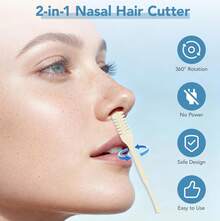 Manual Nose Hair Trimmer, Nostril Hair Remover, Portable Travel Home Daily Use Essentials With Ear Pick For Men & Women (3pcs) - 1 - 查看 5