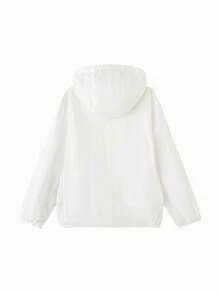 Balabala Áo khoác mùa hè nhẹ, chống tia UV cho bé gái và bé trai, thoáng mát, có mũ trùm đầu, dễ gấp gọn. - Benbai - Xem 2