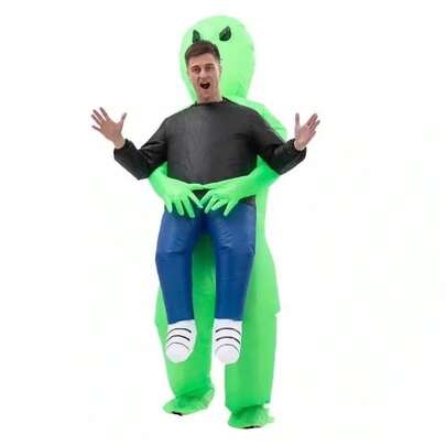 1pc Inflatable Alien Costume For Adults, Suitable For Role-Playing Parties, Full Body Inflatable Rat Costume, Halloween Party Outfit