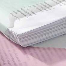 100 chiếc bìa đựng tài liệu tự làm cỡ A4, tông màu nhẹ nhàng, túi đựng tài liệu bằng nhựa dày dặn, dung tích lớn, có khóa bấm, dùng để đựng tài liệu, giấy tờ, túi đựng hồ sơ trong suốt, dày 1mm. - A4 - Xem 5