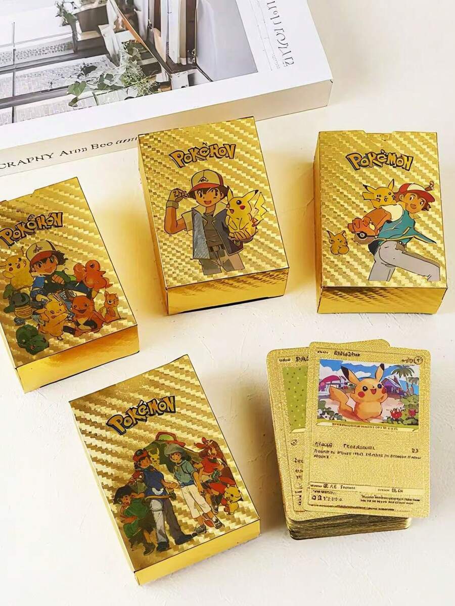 pokemon 卡片，金箔卡片，热门，银箔，收藏品，玩具，便宜