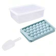 Home Ice Tray Set, With Lid, Home Ice Maker, Popular Ice Maker, With Ice Scoop, Lid And Container, Can Make Spherical Ice Cubes For Chilling Cocktails, Tea, Coffee - Multicolor - View 8