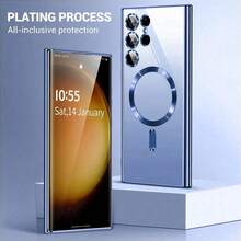 Hadaasi 磁吸式深蓝色手机壳，兼容三星 Galaxy S26 Ultra/S26 Plus/S26/S26 Edge/S26 Pro/S25 Ultra/S25 Plus/S25/S25 Edge/S25 FE/A57/A37/A17/A07/A56/A36/A26/A55/A35/A25/A15/A24/A34/A14/A16/A06/A05S 等机型，支持无线充电，电镀边缘防震，提供全方位保护。同时兼容 17 Pro/17 Pro Max/Apple Air/17/17 E/16、15、14、13、12、11 Pro Max Plus、16 e 等机型。 - 深藍色 - 查看 6