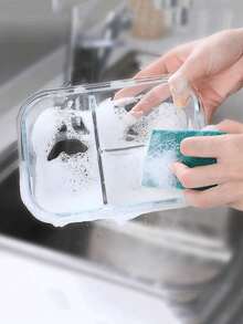 厨房清洁海绵，防刮擦餐具，百洁海绵，适用于碗碟、锅具、毛巾、置物架、水槽、酒店、餐厅、商业场所、厨房等，厨房清洁海绵，洗碗布，清洁垫 - 彩色 - 查看 6