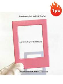 4x6英寸/3英寸磁性相框，创意DIY磁性相框，趣味小巧磁性相框，高端现代风格相框，采用实木和高清玻璃制成，适合悬挂在墙上或摆放在桌面上展示照片，粉色相框 - A - 查看 8