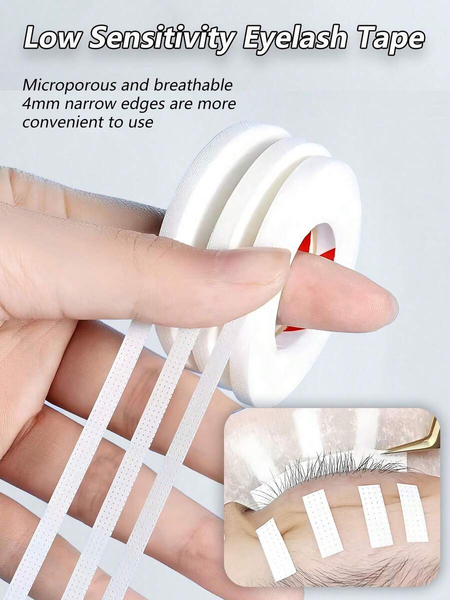 Băng dán nâng mi 4mm mới, băng dán mi xốp dễ xé, mặt nạ mắt cách ly mi chống dị ứng, dụng cụ nối mi thoáng khí cho da nhạy cảm, băng dán nối mi, băng dán ghép mi thoáng khí. - trắng - Xem 1