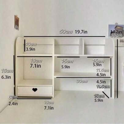 1 pieza Organizador de escritorio de varios niveles, soporte para cosméticos y maquillaje, estantería de doble capa de gran capacidad