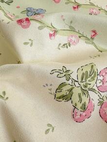 三件套床上用品，绿色可爱花卉兔子图案，柔软舒适，包含1个床笠和2个枕套，不含枕芯，适合宿舍、卧室使用，多种尺寸可选 - 綠色 - 查看 10