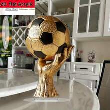 2D Flat World Cup Football Match Award Trophy Acrylic Home Desktop Decor - A - View 5