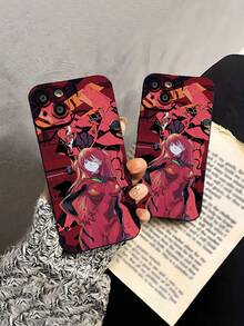 Fondo de pantalla estético de anime de Asuka Red Evangelionfunda de teléfono Fundas compatibles con ,Apple,VIVO,OPPO,,, y Honor.Fabricadas en silicona TPU,ofrecen protección contra golpes y caídas. - Negro - Ver 5