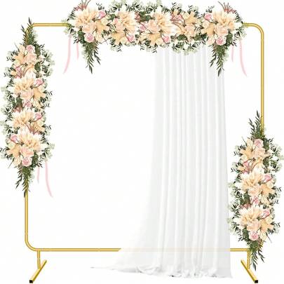 Arco Metal Decoracion Fiesta 2.4m Soporte Para Globos Flores para Fiestas,Bodas,Cumpleaños,Festivales