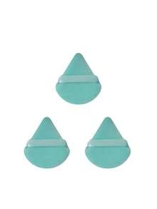 50/1pc Triangle Velvet Puff, Reusable Face Powder Puff, Soft Foundation Powder Puff For Face And Eye Makeup, Suitable For All Skin Types, Makeup, Decor, Vanity, Travel, Bedroom, Makeup Accessories, Powder Puff, Makeup Sponge, Cheap, Christmas Gift - Baby Blue - View 7