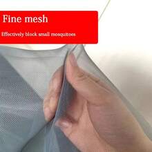 Adjustable Large Size Flexible Fiberglass Window Screen, Suitable For Balcony Small Insect Protection Net, Replaceable Kit - Black - View 4