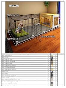 小型宠物笼别墅，带可拆卸托盘，室内犬笼，适合博美犬、柯基犬、泰迪熊犬等小型犬，也适合迷你兔、幼犬、小型动物。 - 拼接款 - 查看 16