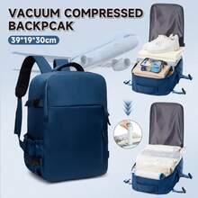 myco bags 真空压缩背包，符合Viz Air登机舱尺寸（40x30x20厘米），可转换手提包/随身行李/旅行背包，适合短途旅行，可轻松放入座位下方，可容纳3-4天的行李，旅行/登机背包，书包，返校礼物 - 彩色 - 查看 11
