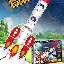 6+ Years Old Kids Rocket Science Kit, Includes Rocket Model And Launcher. Through This Entry-Level STEM Space Toy, Both Boys And Girls Can Make Their Own Rockets - Multicolor - View 6