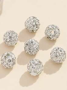 50颗10毫米粘土钻球手工散珠DIY手链项链串珠饰品配件 - 50個滿鑽陶泥珠 - 查看 25