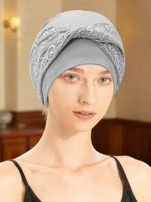 Women'S Head Wrap - Knotted Slouchy Beanie, Elastic Turban, Soft Chemo Cap, Headscarf Head Cover Brimless Hat - Color - View 14