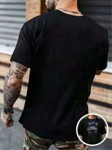 Men's Shirts, Men's Clothing, Men's Shirts, Anti Social Sadboys Club 180G Black And White T-Shirt, Angel Design, High Quality Print, Round Neck, Basic Loose Fit, For Men And Women, Breathable, Versatile, Machine Washable, Comfortable, S-5XL, Daily, Casual, Sporty, Summer Essential. Men's T-Shirt, Women's Sweatshirts, Loose, Casual And Versatile Top T-Shirt - màu đen - Xem 3